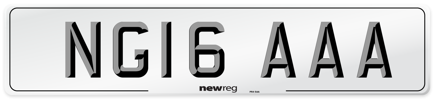 NG16 AAA Number Plate from New Reg